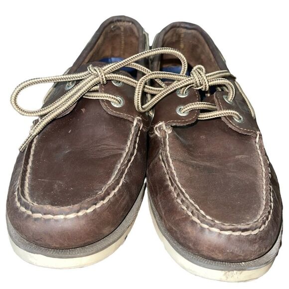 Sperry Brown Leather Top Sider Dock Shoes - Men’s Size 7.5 - Picture 2 of 7